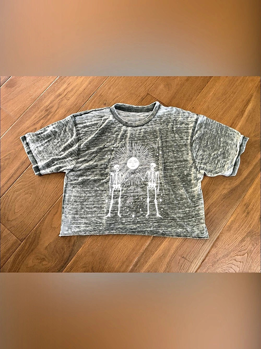 Social Culture Graphic Short Sleeve Tee Size Small Green/Gray
